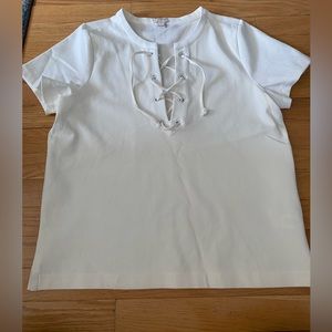 J.Crew - white top - nautical - medium